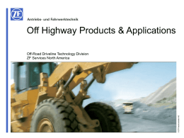 2008 Off Highway Product Support Presentation