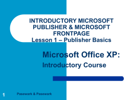 Microsoft Office XP: Introductory Course