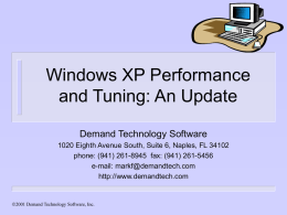 Windows NT Performance Notebook