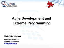 Agile Development and Extreme Programming