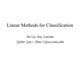 Linear Methods for Classification