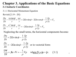 Chapter 3. Applications of the Basic Equations