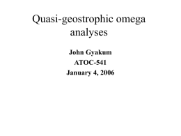 Quasi-geostrophic omega and height tendency analyses