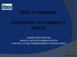 state of Michigan department of community health
