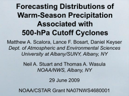Distribution of Warm/Cold Season Precipitation Associated