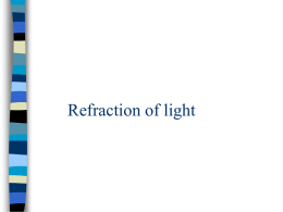 11.4 Refraction of light