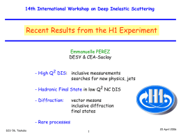 Recent results from the H1 experiment