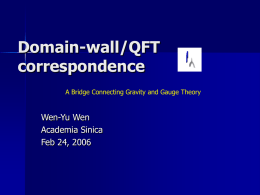 Domain-wall/QFT correspondence