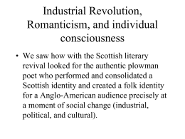 Industrial Revolution, Romanticism, and individual
