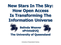 New stars in the sky – how open access is transforming the