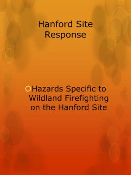 Hanford Site Response - Fire Training Tracker - Tri