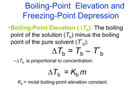 Boiling-Point Elevation and Freezing