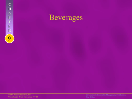 Beverages - Faculty Websites @ Southwest Tennessee