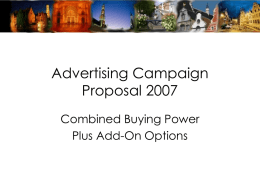 Advertising Campaign Proposal