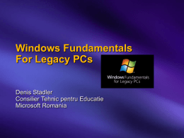 Windows Fundamentals for Legacy PCs