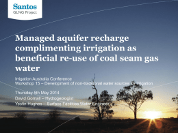 Managed aquifer recharge complimenting irrigation as