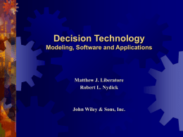 Decision Technology - Villanova University