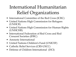 International Humanitarian Relief Organizations
