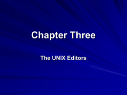 Chapter Three - Mastering Editors