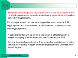 CHAPTER 06 - RSA cryptosystem