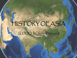 HISTORY OF ASIA