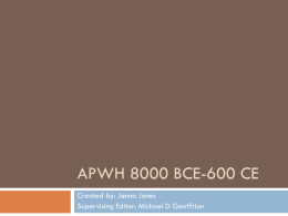 APWH 8000 BCE-600 BCE