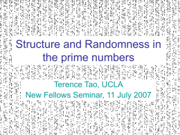 Structure and Randomness in the Prime Numbers