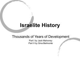 Israelite History - Catholic Resources