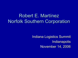 Robert E. Martinez Norfolk Southern Corporation