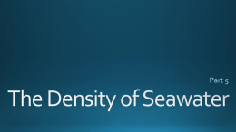The Density of Seawater - Nova Scotia Department of Education