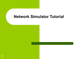 Network Simulator Tutorial