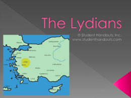 The Ancient Lydians PowerPoint Presentation
