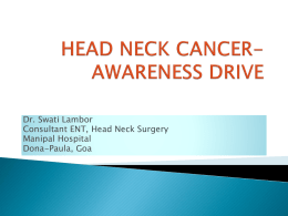 HEAD NECK CANCER- AN AWARENESS DRIVE