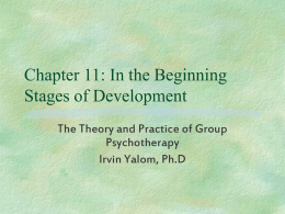 Chapter 11: In the Beginning Stages of Development