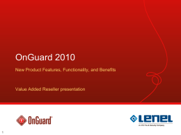 Access Control OnGuard 2010 review