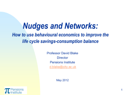 Nudges and Networks: How to use behavioural economics to