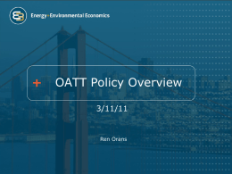 OATT Policy Overview - BC Hydro