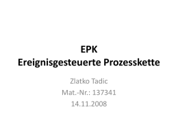 EPK Ereignisgesteuerte Prozesskette