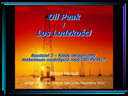 WELCOME TO THE POWERPOINT BOOK: PEAK OIL