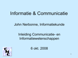 Computers, and Groningen Communication
