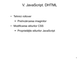 Javascript. Obiecte si evenimente