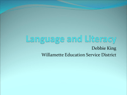 Language and Literacy - Marion County, Oregon
