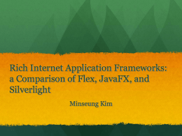 Rich Internet Application Frameworks: a Comparison of