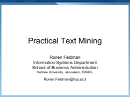Practical Text Mining