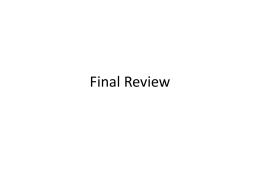 Exam 1 Review - Fox Valley Technical College