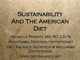 Sustainability And The American Diet