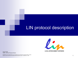LIN protocol description - Iran University of Science and