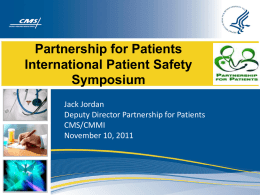 Partnership for Patients: Your Role in Patient Safety