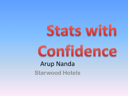 Stats with Confidence - Oracle DBA – Tips and Techniques