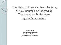 Evaluation of torture in Uganda: Trends and Practices